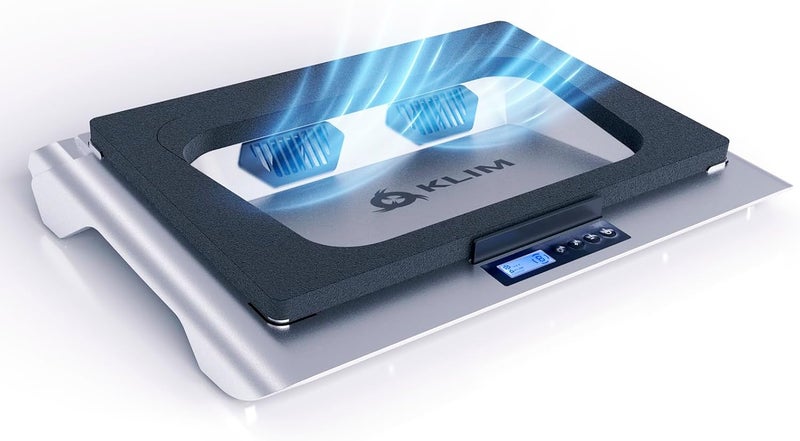 KLIM Everest Laptop Cooling Pad | Powerful 4300 RPM Turbo Fans | Sealed Foam for Maximum Cooling | Protect Your Gaming Laptop from Overheating | Fits 14” to 17.3” Laptops | RGB Lights - Image 1